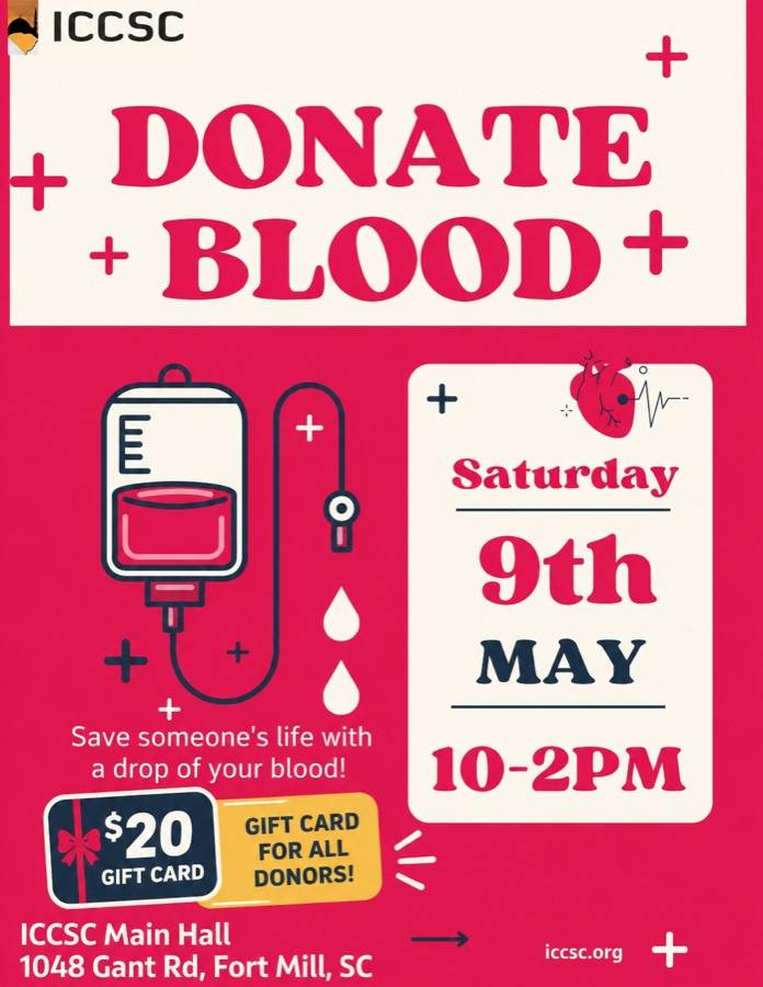 ICCSC Blood Drive flyer