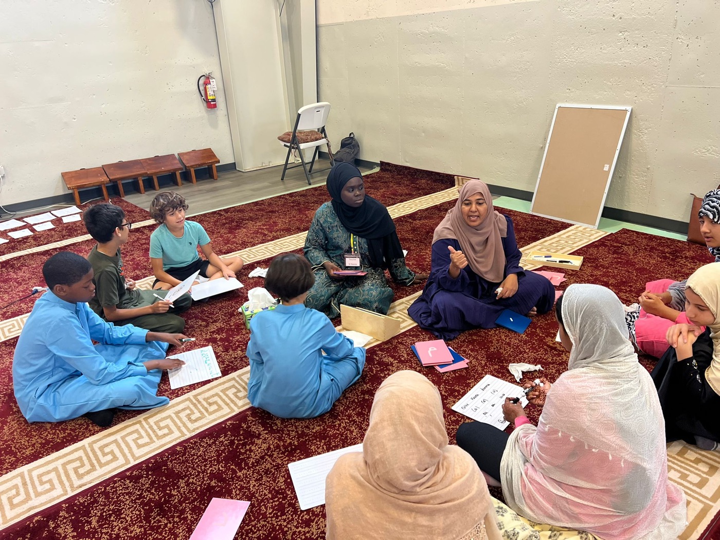 Halaqa-style Islamic studies lesson