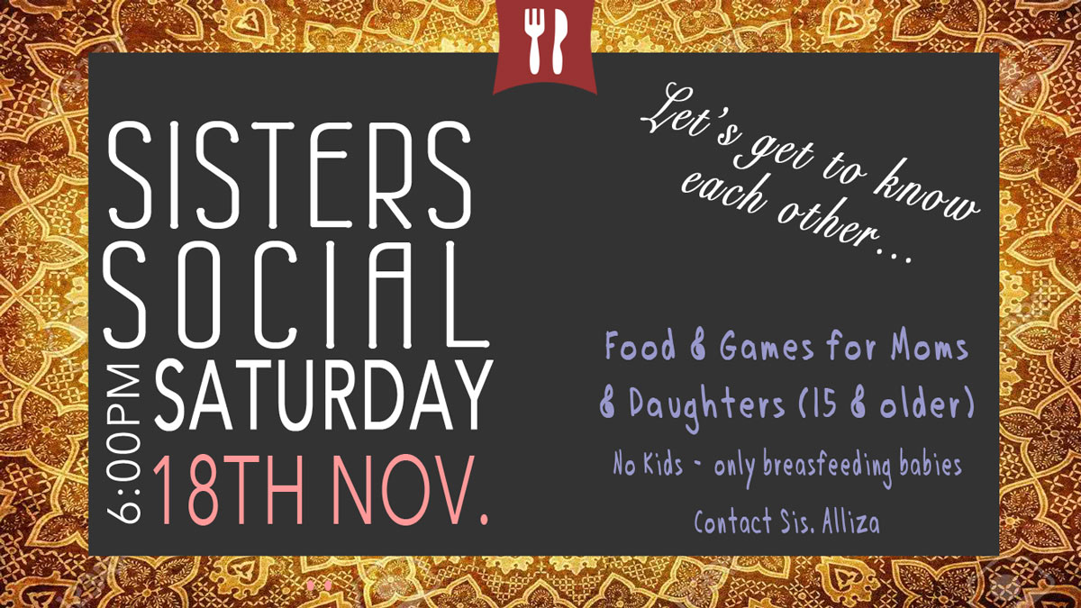 ICCSC Sisters' Social flyer